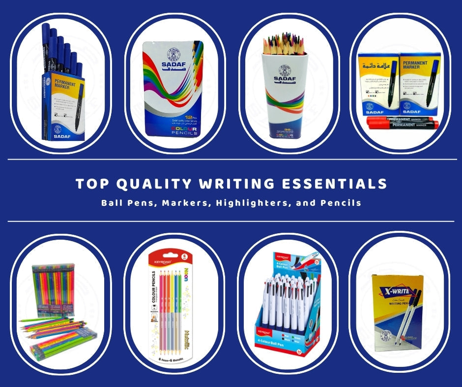 Top Quality Writing Essentials: Ball Pens, Markers, Highlighters, and Pencils by Shakeel