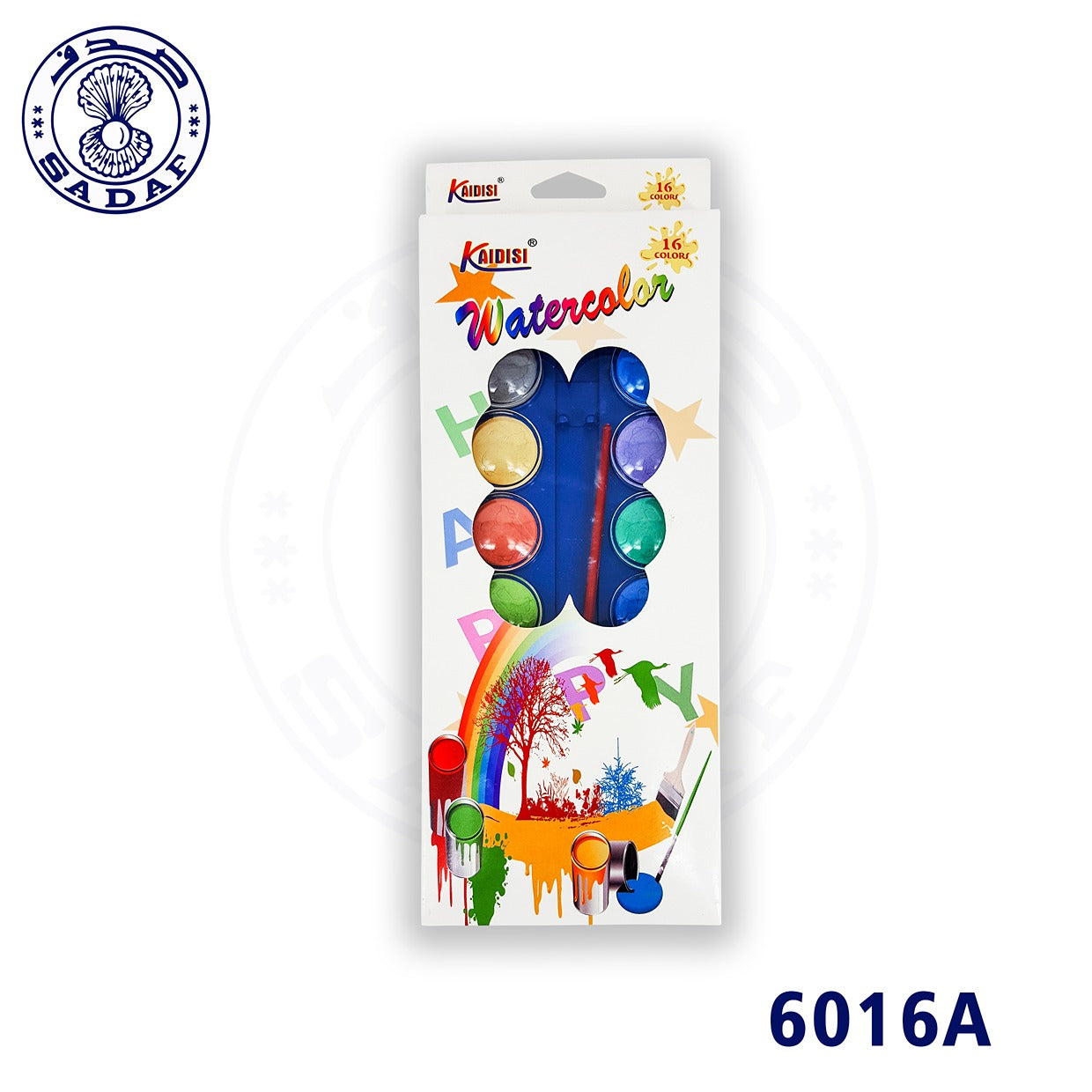 كعكة ألوان مائية 16 لونًا 6016a