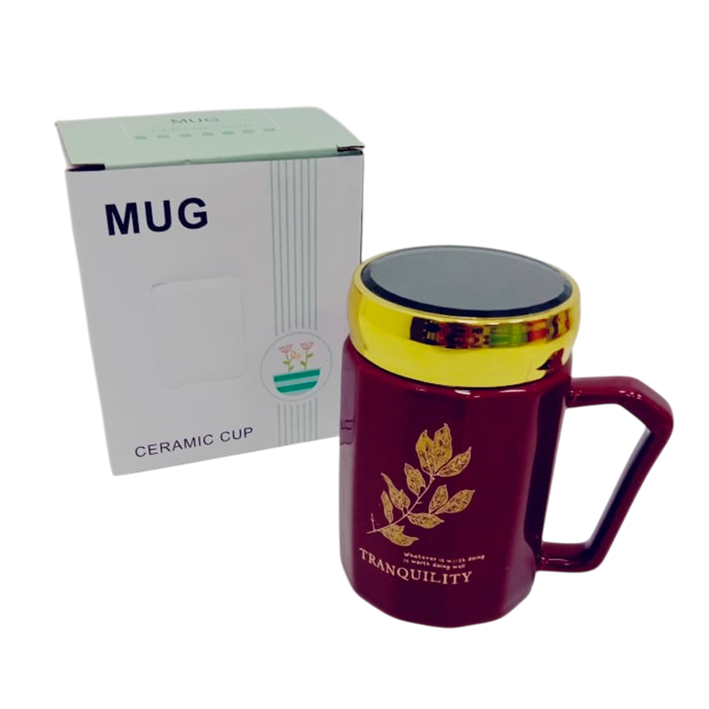 CERAMIC MUG W/COVER-YQ060-1