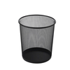 DUST BIN METAL LARGE BK/SILVER