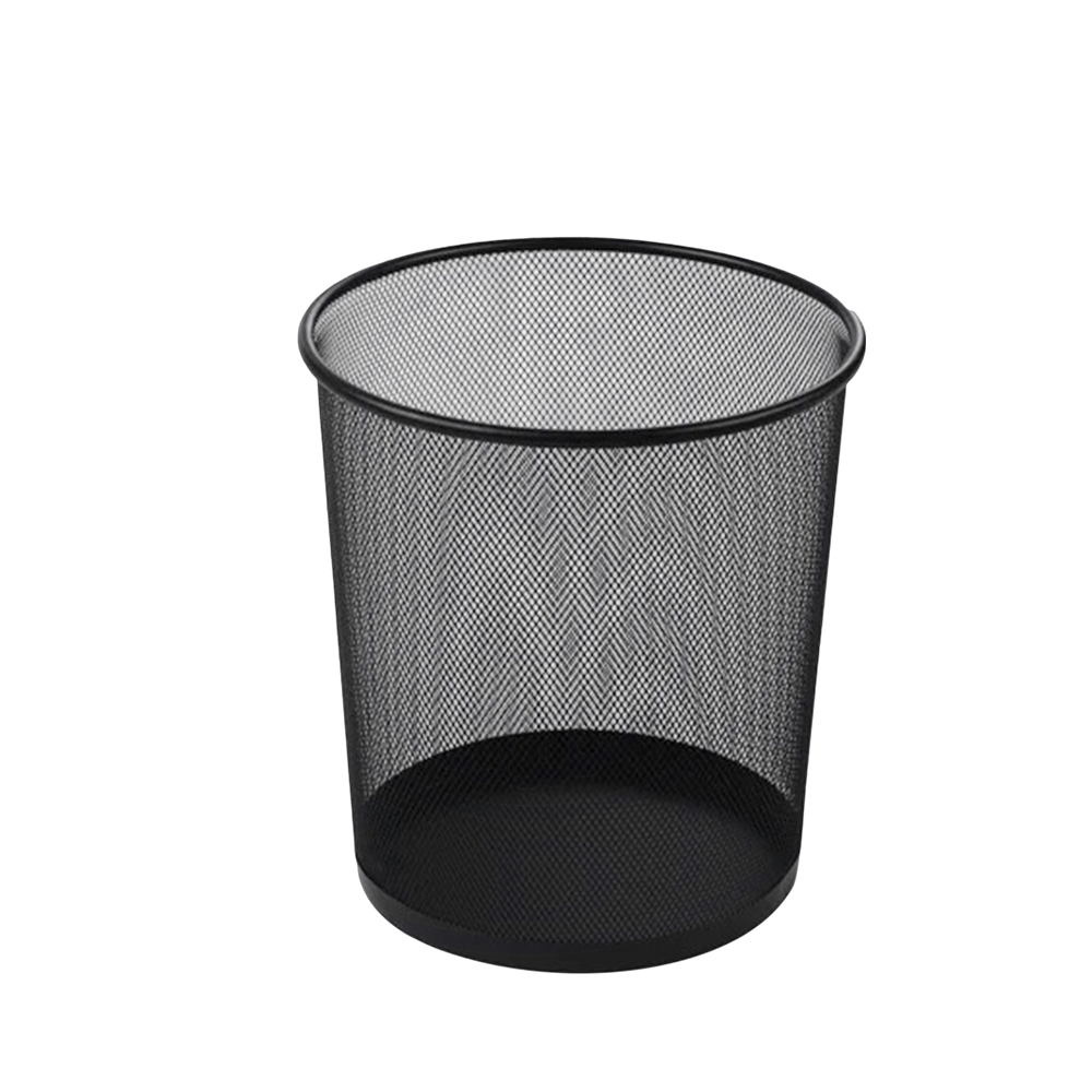 DUST BIN METAL MEDIUM BLK/SLVR KD5002