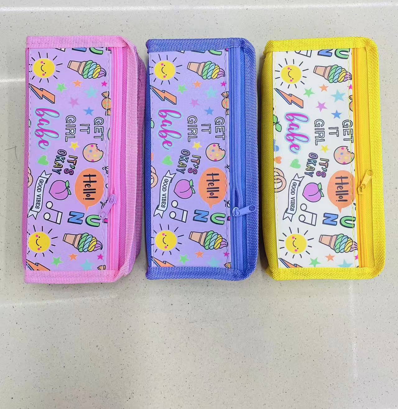 حقيبة أقلام رصاص 3 ألوان، قطعة واحدة