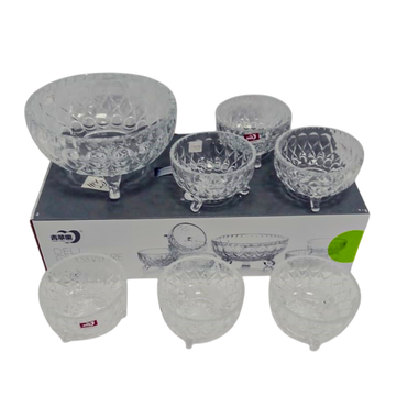 GLASS BOWL 7PCS(1PC BIG & 6PCS SMALL)/BOX