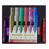 6-Color Metallic Marker Set - Writes on Plastic, Metal, Glass & More
