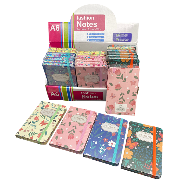 NOTEBOOK W/STRAP A6 96'S (1x24)