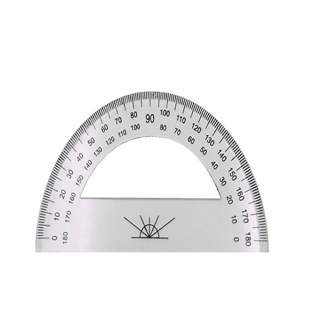 Plastic Ruler with Protractor – Medium Size Measuring Tool