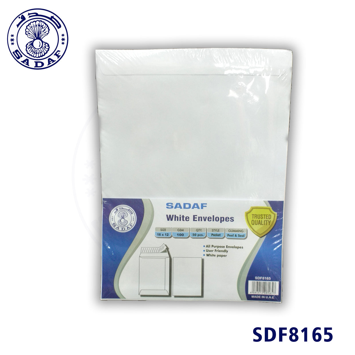SADAF ENVELOPES 100GSM WHITE 12X16 -A3 (1X50PKT)
