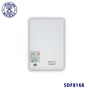 SADAF ENVELOPES 100GSM WHITE PLAIN10X12 (1X50PKT)