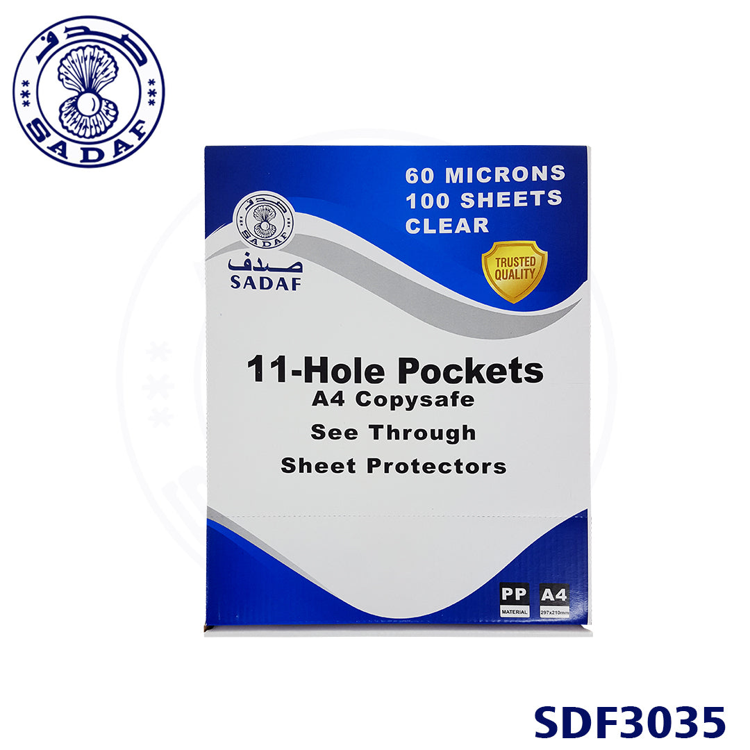 sadaf-punched-pocket-a4-60mic-100pcs-box-white-strip