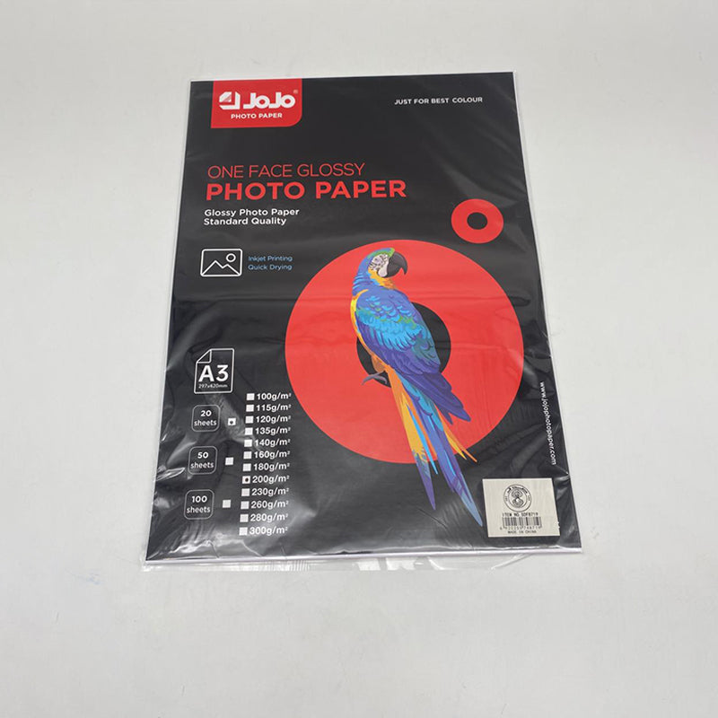 JOJO Photo Paper A3 200GSM Single Sided 20 Sheets - Professional Quality