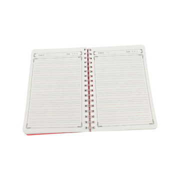 دفتر ملاحظات A5 من SADAF بغلاف داكن - 70 جرامًا للمتر المربع، 100 ورقة، أربعة أسطر