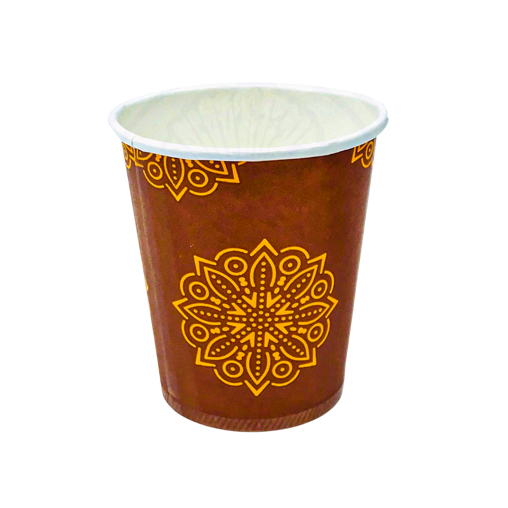 Disposable paper cups, 7 oz size, pack of 50, for hot and cold beverages