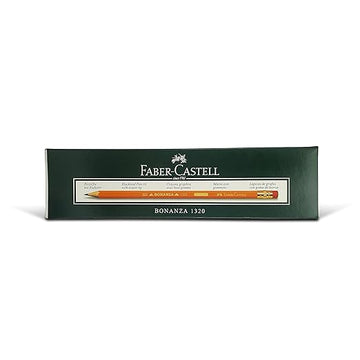 Faber-Castell Bonanza 1320 HB Eraser Tip Graphite Pencils Yellow 12 PCS