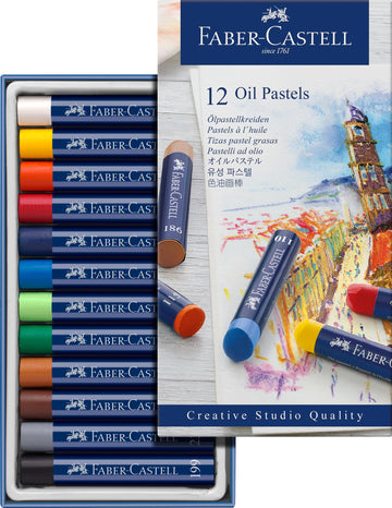 FABER-CASTELL OIL PASTELS 60MM 12 COLOR
