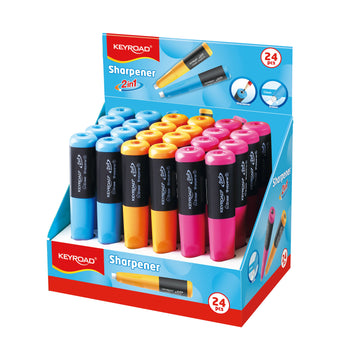 Keyroad KR972139 1-Hole Sharpener with Eraser – 24pcs Display Box – Sharjah UAE
