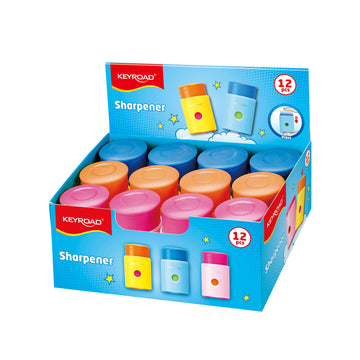 Keyroad KR971298 Press Button 1-Hole Sharpener – 12pcs Color Box – Sharjah UAE