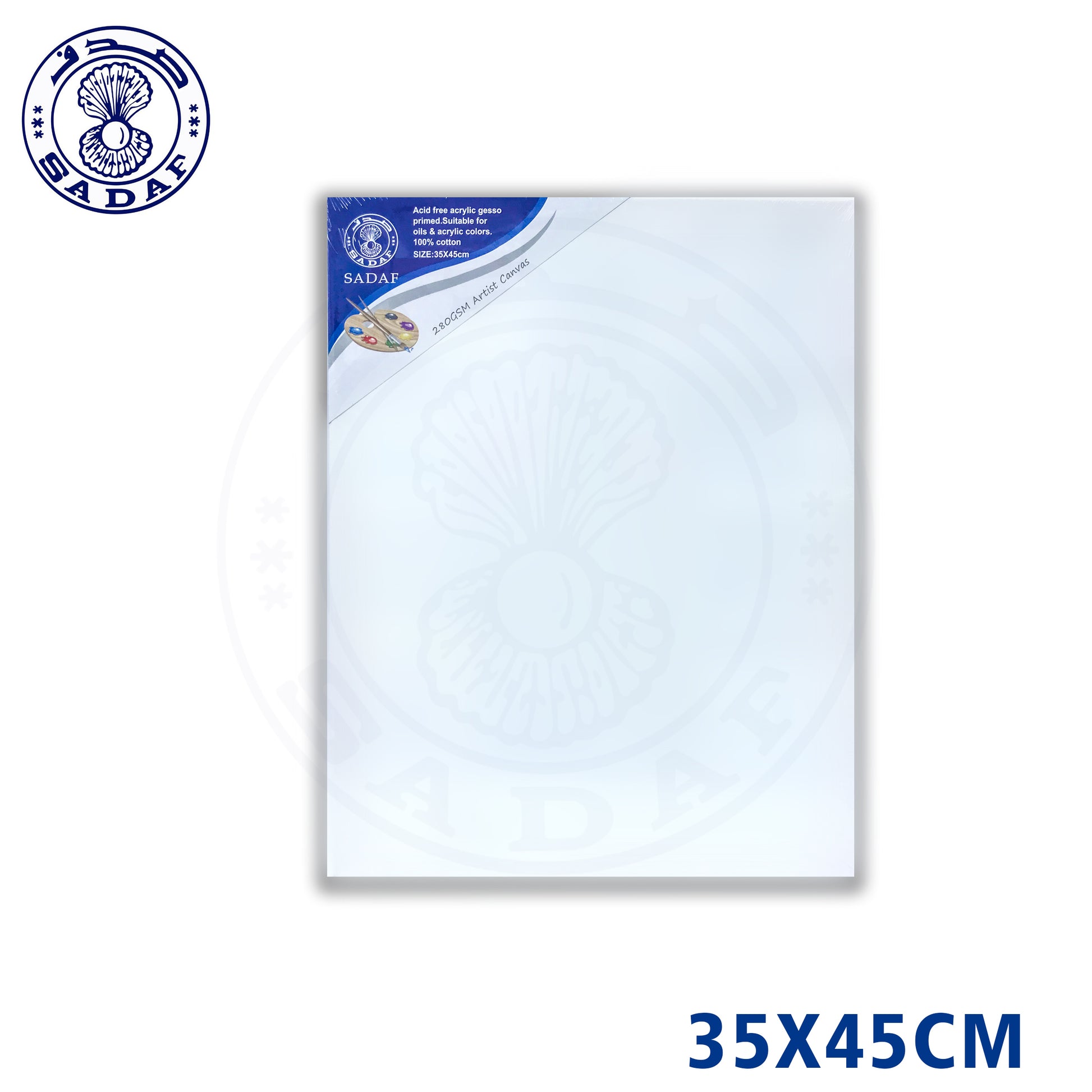 Sadaf 35x45cm Canvas Board – 280 GSM Cotton for Painting