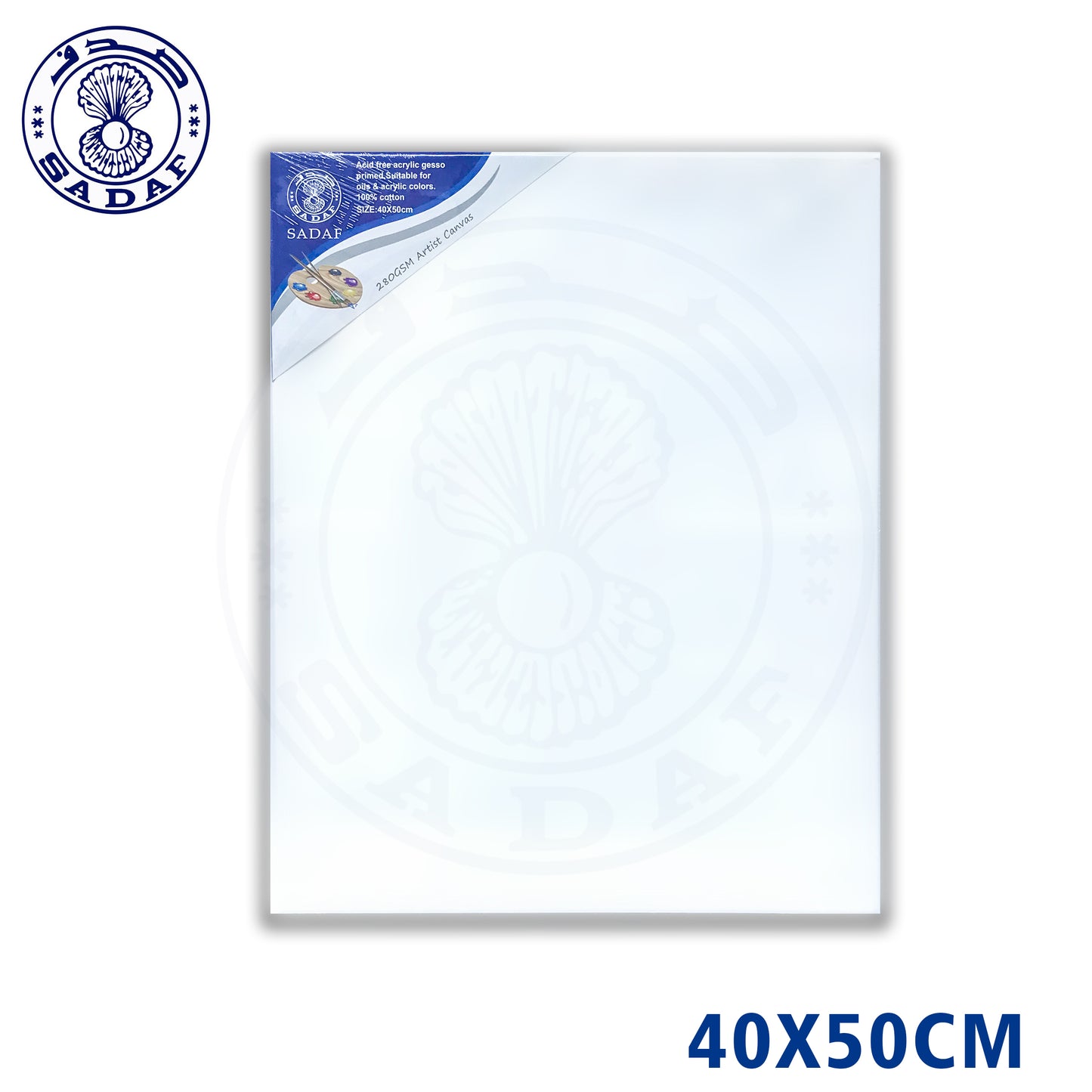 Sadaf 40x50cm Canvas Board – 280 GSM Cotton for Painting