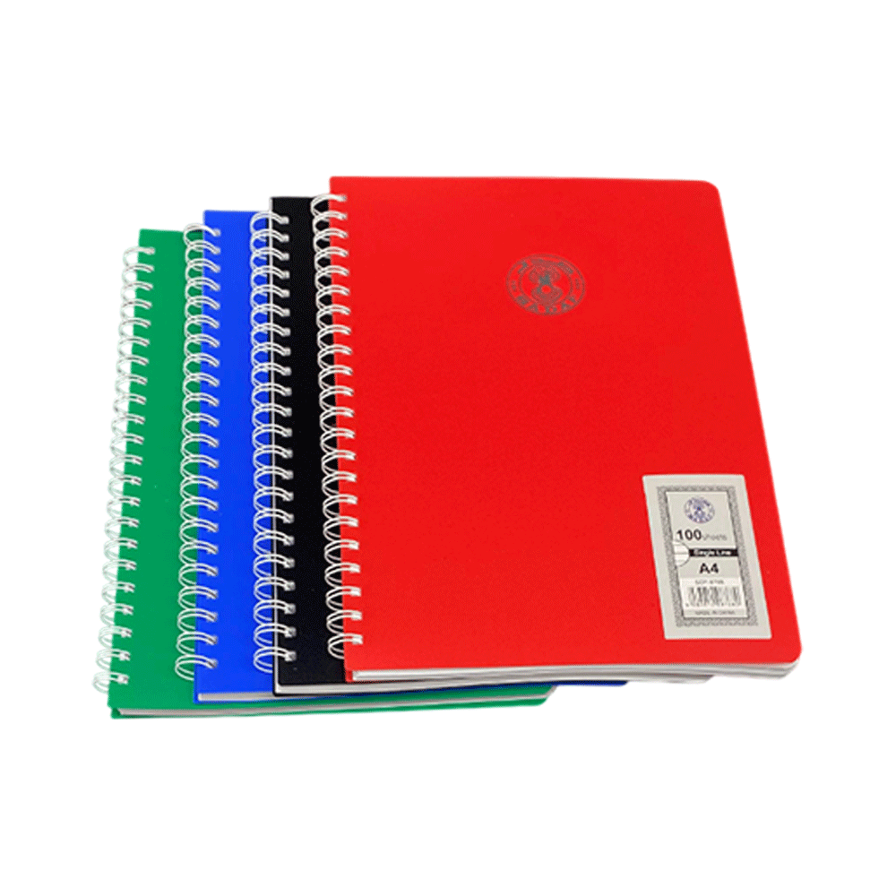 SADAF Dark Cover A4 Notebook – Front View – 100 Sheets – UAE