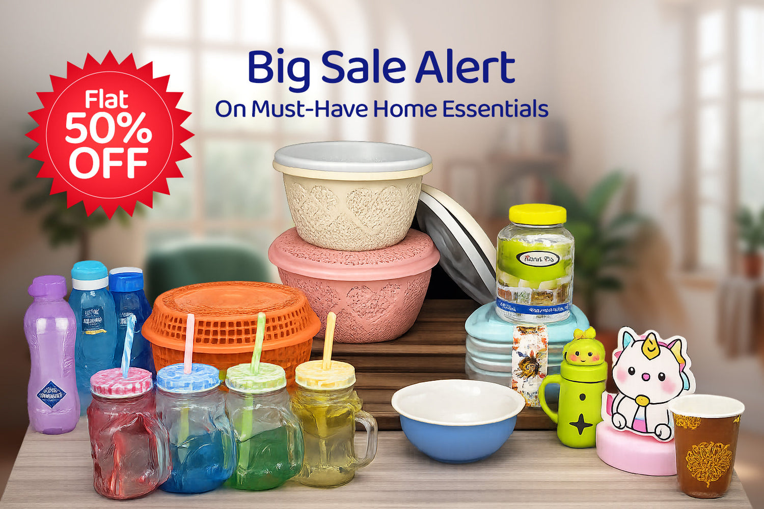 Big Sale Alert: Flat 50% OFF on Must-Have Home Essentials