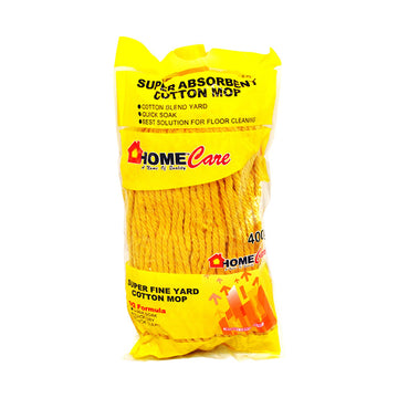 Yellow Cotton Mop 400g with Yellow Metal Stick – Homecare Cleaning Tool