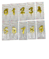 Golden Birthday Candle 0–9 – Number Cake Candle