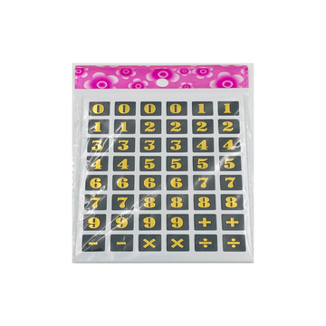 PVC Golden Number Sticker – 48 Pieces per Sheet, 10 Sheets per Pack (Model PD-20)
