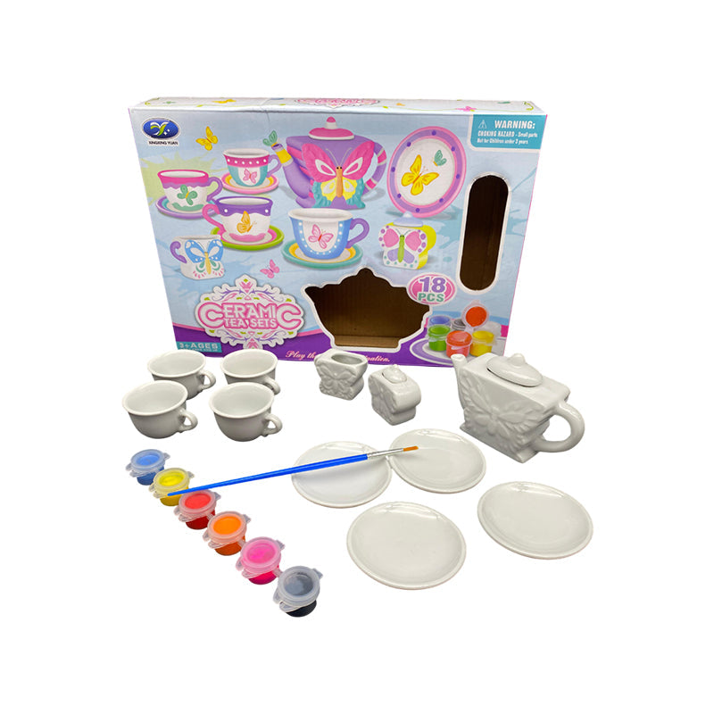 CERAMIC TEA SET 18 PCS