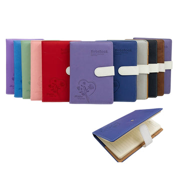 Sadaf Notebook PU Cover 80GSM 130 Sheets, Mix Colors 14.5x21cm