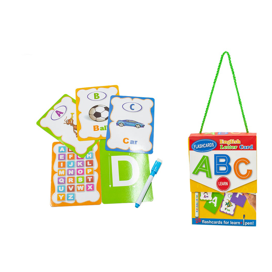Flash Card with 1 Eraser Pen – English Letters, 28 Sheets