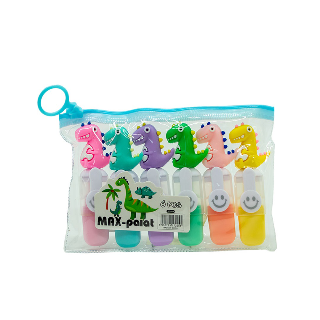 Mini Highlighter 6 Colors Bag – Cartoon Mix Set
