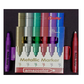 6-Color Metallic Marker Set - Writes on Plastic, Metal, Glass & More
