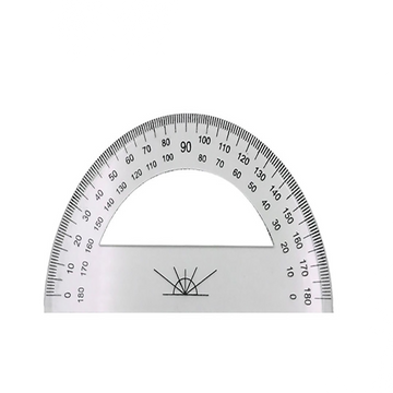 Plastic Ruler with Protractor – Medium Size Measuring Tool