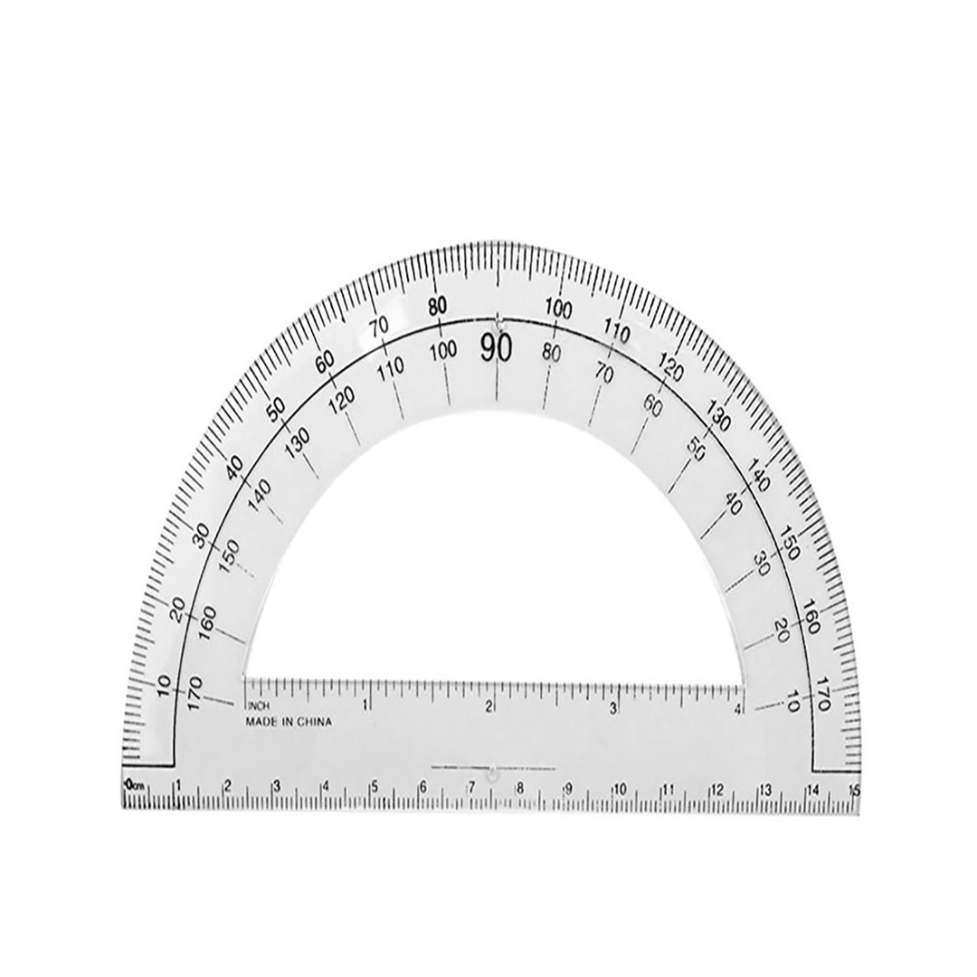 Plastic Ruler with Protractor – Large Size Measuring Tool