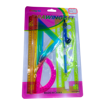 RULER SET（4RULER+1BOW COMPASS+1PENCIL）