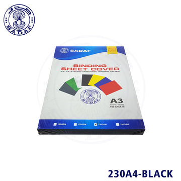 SADAF BINDING SHEET A4 100SHEET 230GSM BLACK