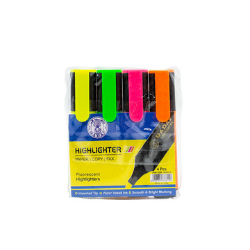 Sadaf Highlighter 4pcs/Pack – Yellow, Orange, Green, Pink