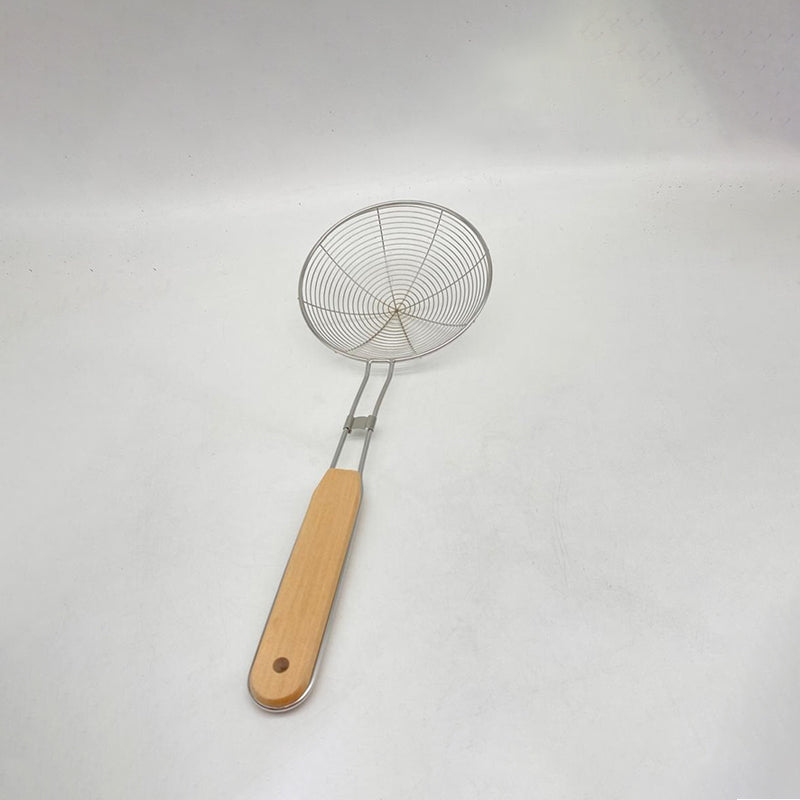 SPOON STRAINER 15CM W/WOODEN HANDLE