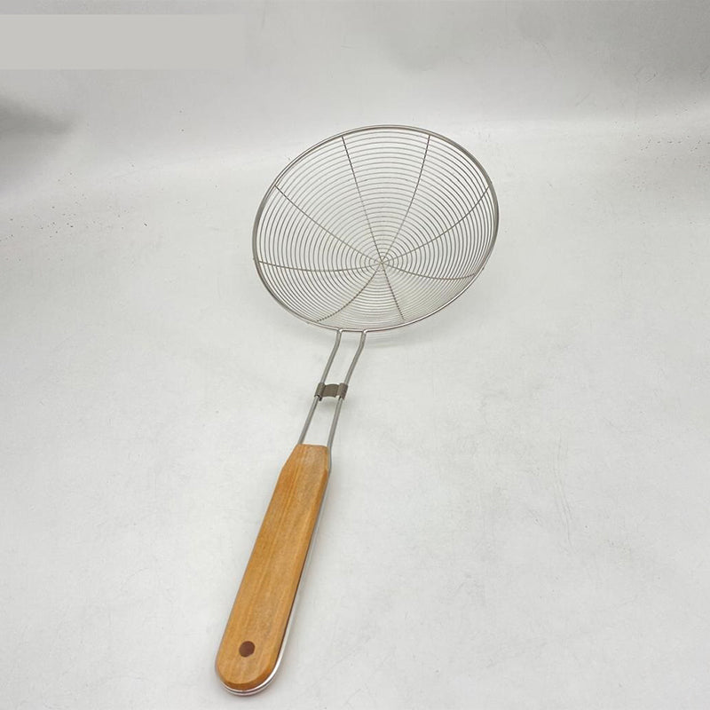 SPOON STRAINER 19CM W/WOODEN HANDLE