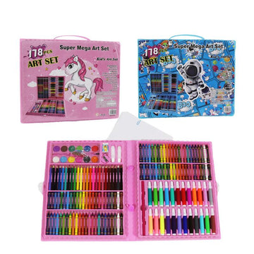 KBX178 178-piece kids art set with carry case
