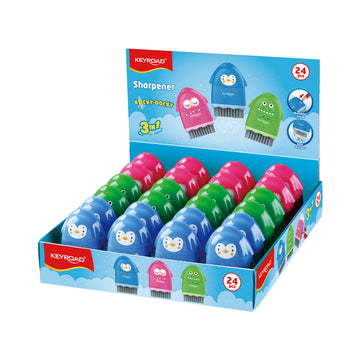Keyroad KR972128 1-Hole Sharpener with Eraser – 24pcs Display Box – Sharjah UAE