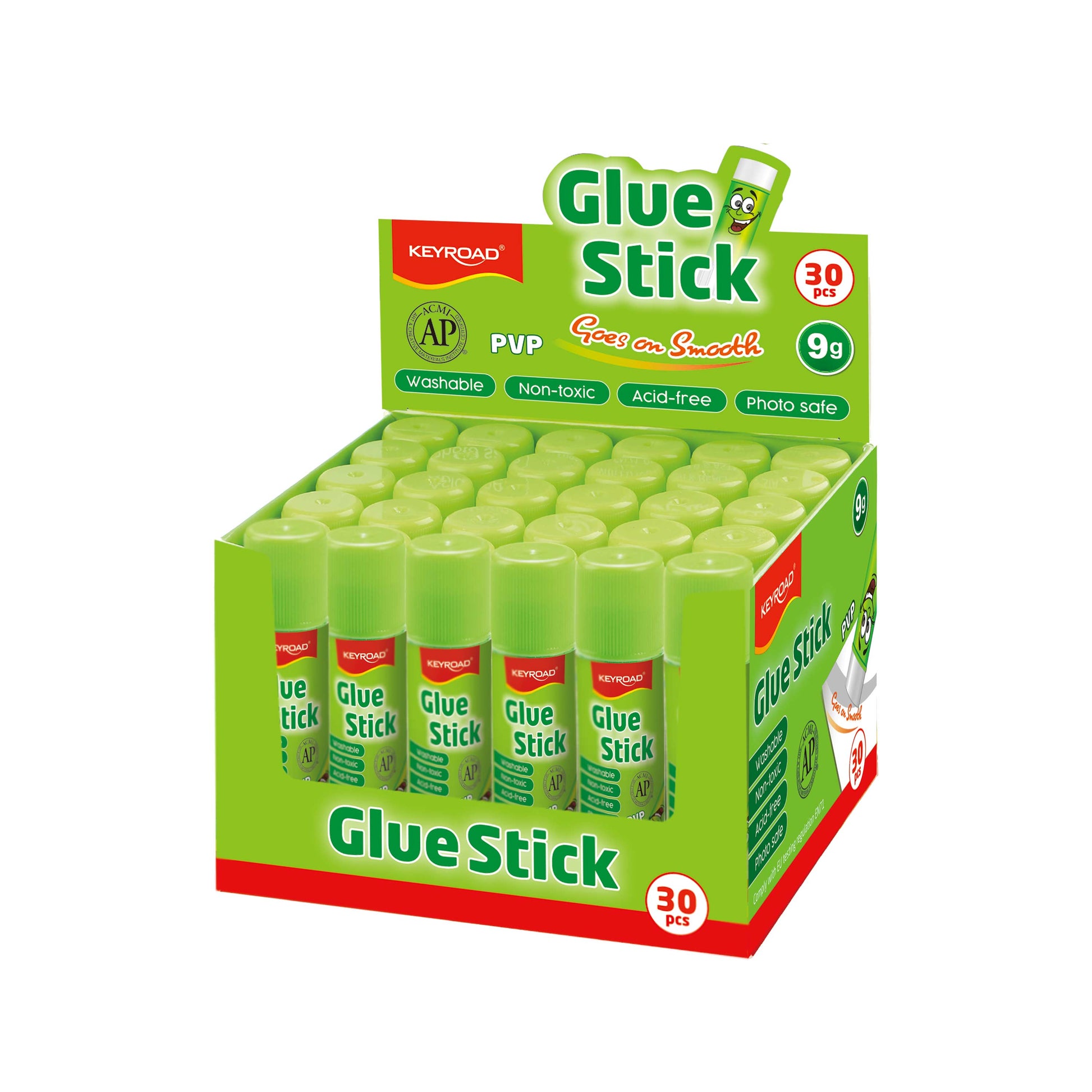 Keyroad KR971291 – 9g PVP Glue Stick – 30pcs Display Box