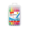 Keyroad KR972523 Brush Tip Fiber Marker Pen – 12 Colors in PP Box