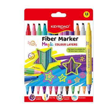 Keyroad KR973315 Magic Colour-Laying Fiber Marker – Box