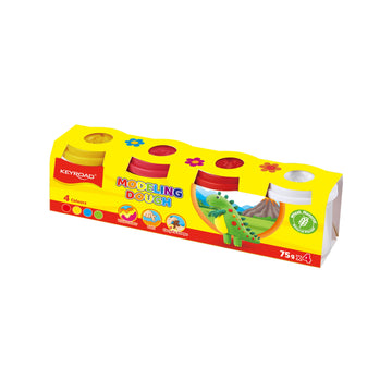 Keyroad KR971496 Playing Dough Set – 4 Tubes (Yellow, Red, Blue, Green) – 300g