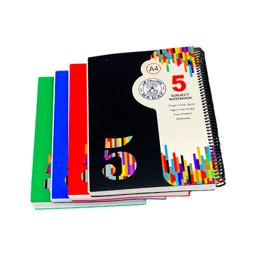 Sadaf 5 Subject A4 Notebook 200 Sheets 70gsm for School, College, and Office