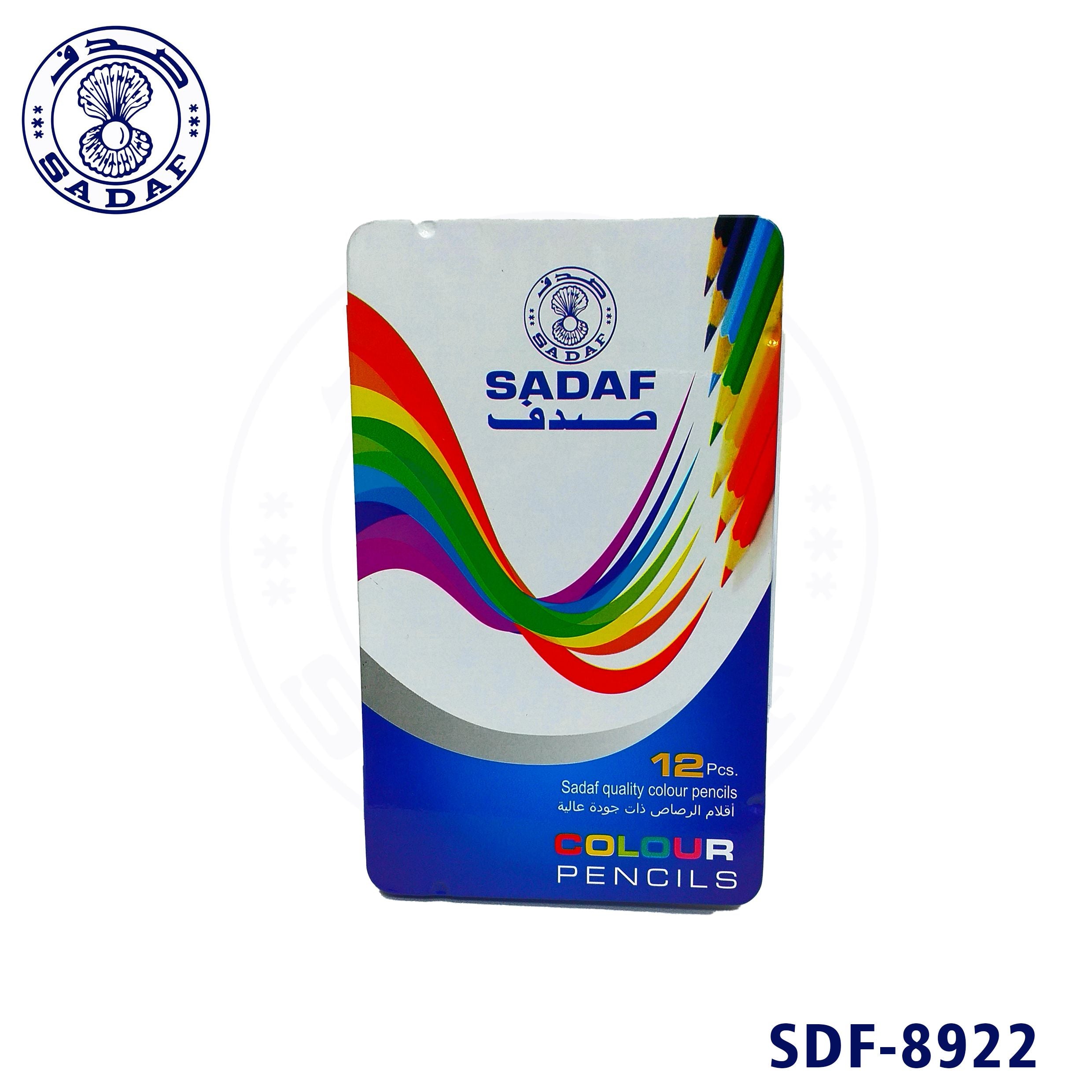 Sadaf Colour Pencil 12pcs/Box Flat Tin Pack – shakeel