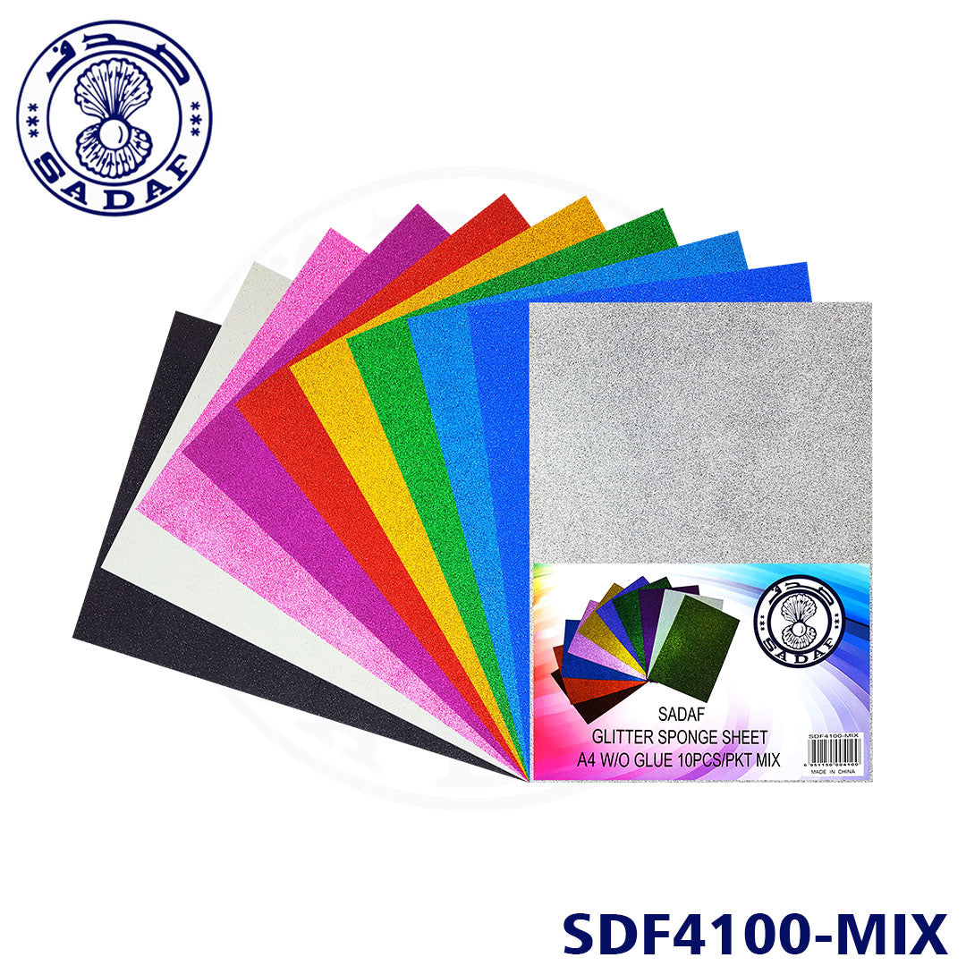 Sadaf Glitter Sheet Without Glue 20X30X2 Mix Color 10PCS - Shakeel ...