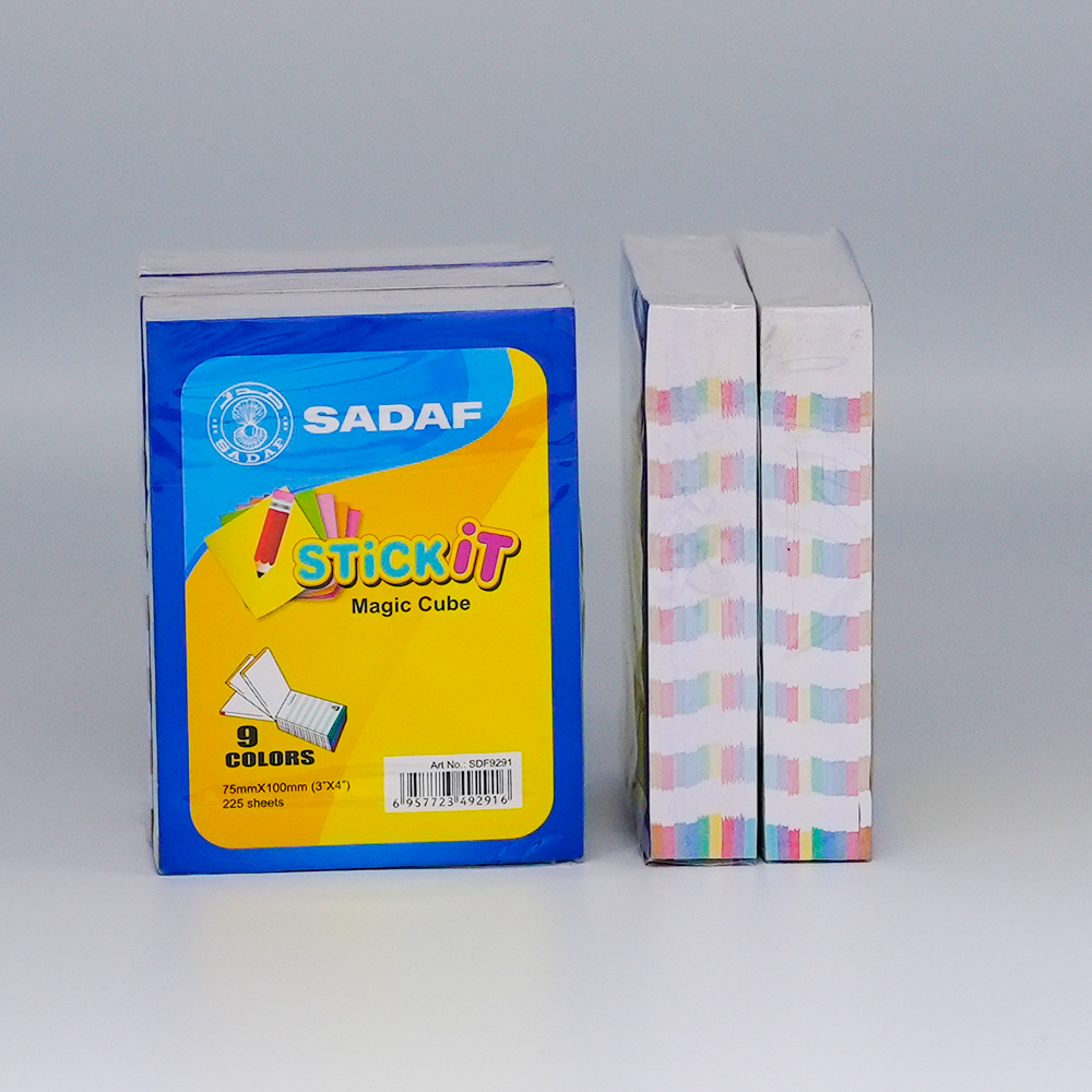 SADAF MAGIC CUBE WITH PRINTING 75X100MM(3X4IN) 9 COL 25SH/C