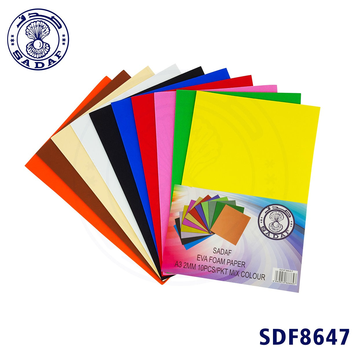 sadaf-normal-eva-foam-30x40cmx2mm-assorted-10pcs